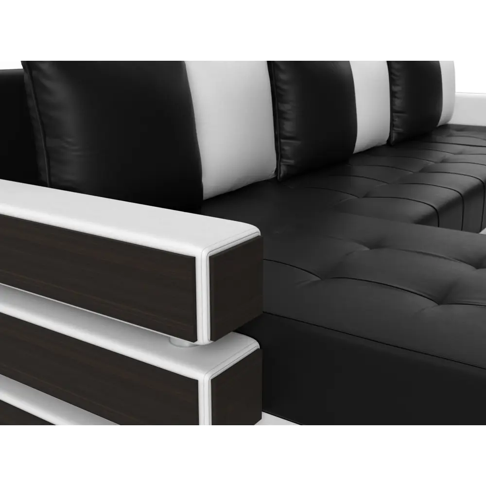Фото 3 Диван Лига Диванов Венеция 100059 300x85x150 см искусственная кожа цвет черный/белый Фото 3 Диван Лига Диванов Венеция 100059 300x85x150 см искусственная кожа цвет черный/белый