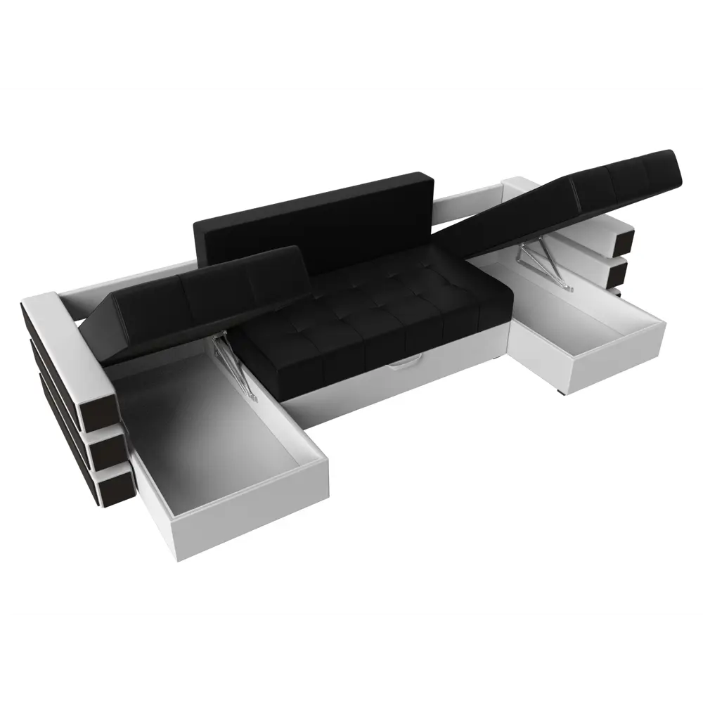 Фото 8 Диван Лига Диванов Венеция 100059 300x85x150 см искусственная кожа цвет черный/белый Фото 8 Диван Лига Диванов Венеция 100059 300x85x150 см искусственная кожа цвет черный/белый