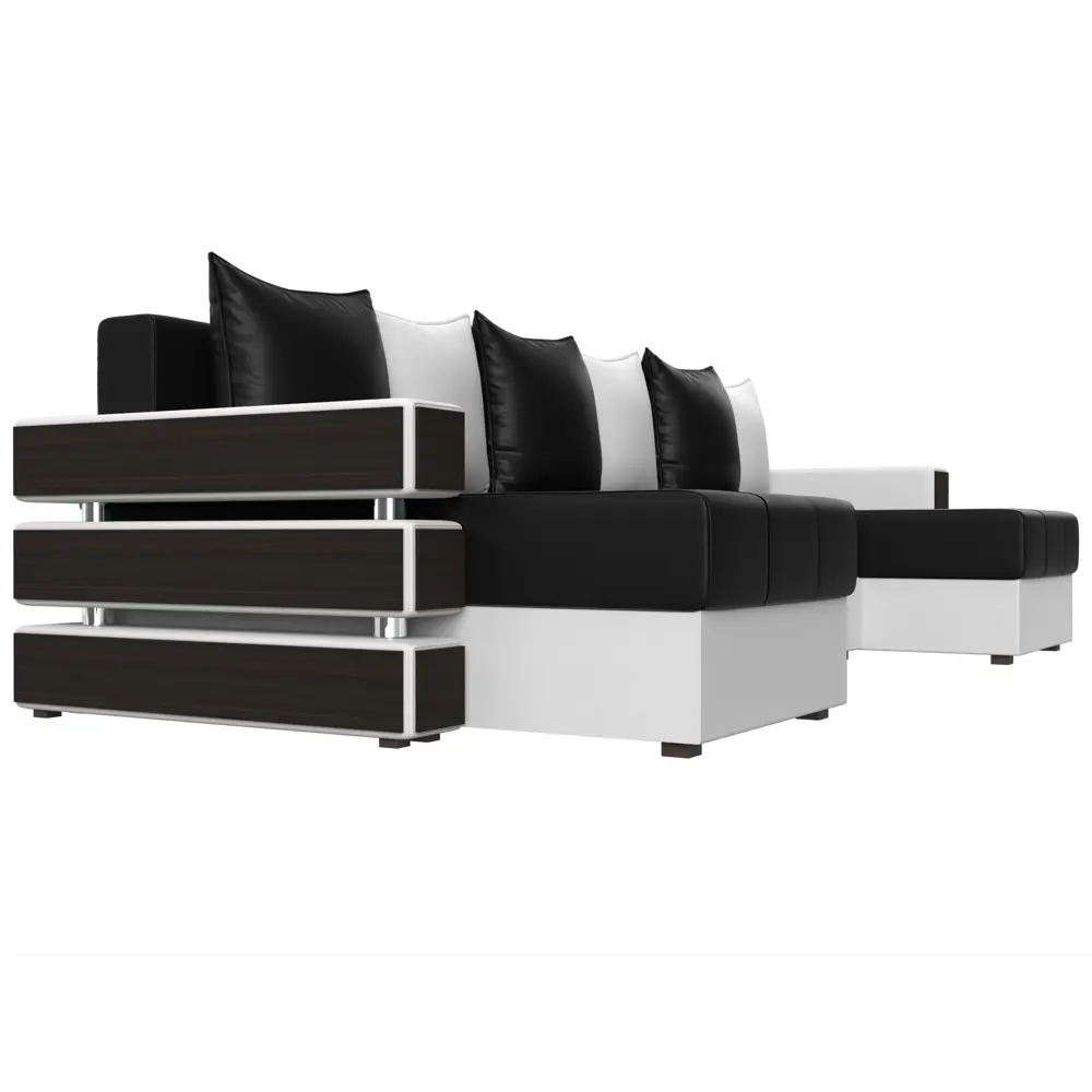 Фото 4 Диван Лига Диванов Венеция 100059 300x85x150 см искусственная кожа цвет черный/белый Фото 4 Диван Лига Диванов Венеция 100059 300x85x150 см искусственная кожа цвет черный/белый