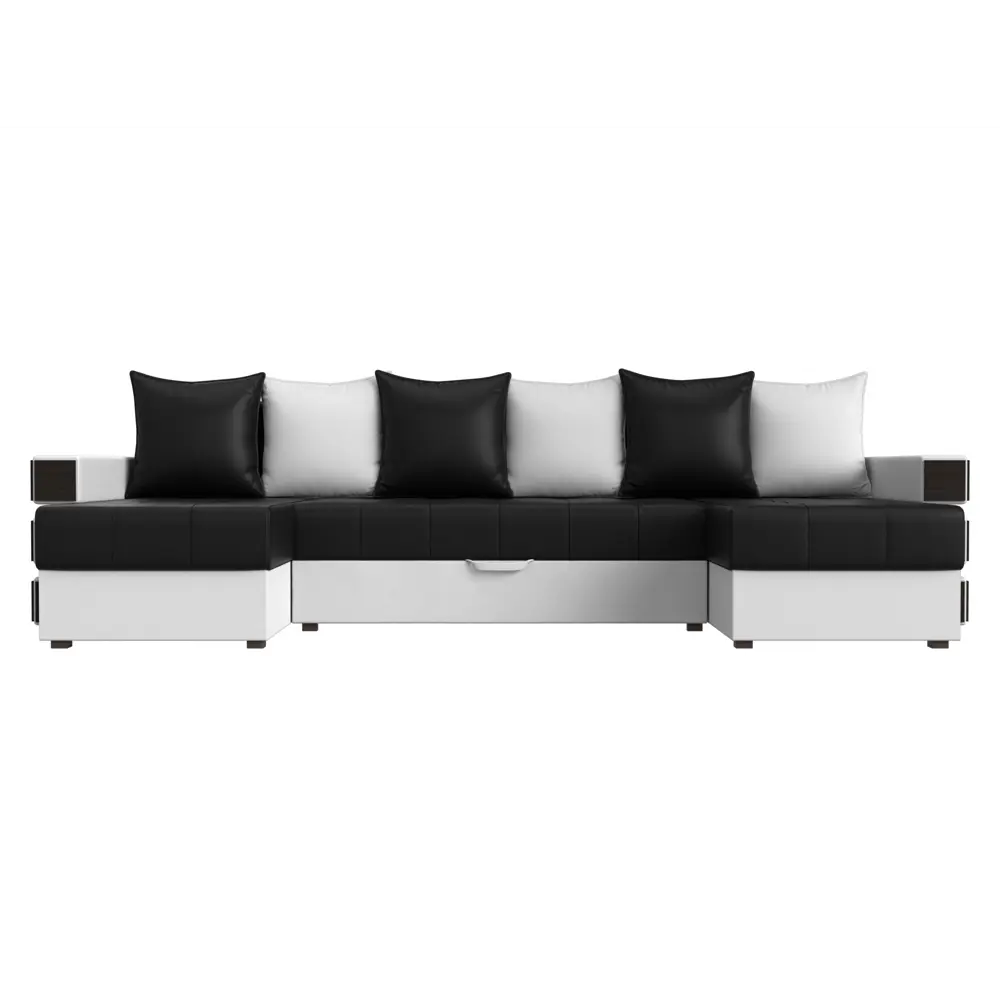 Фото 2 Диван Лига Диванов Венеция 100059 300x85x150 см искусственная кожа цвет черный/белый Фото 2 Диван Лига Диванов Венеция 100059 300x85x150 см искусственная кожа цвет черный/белый