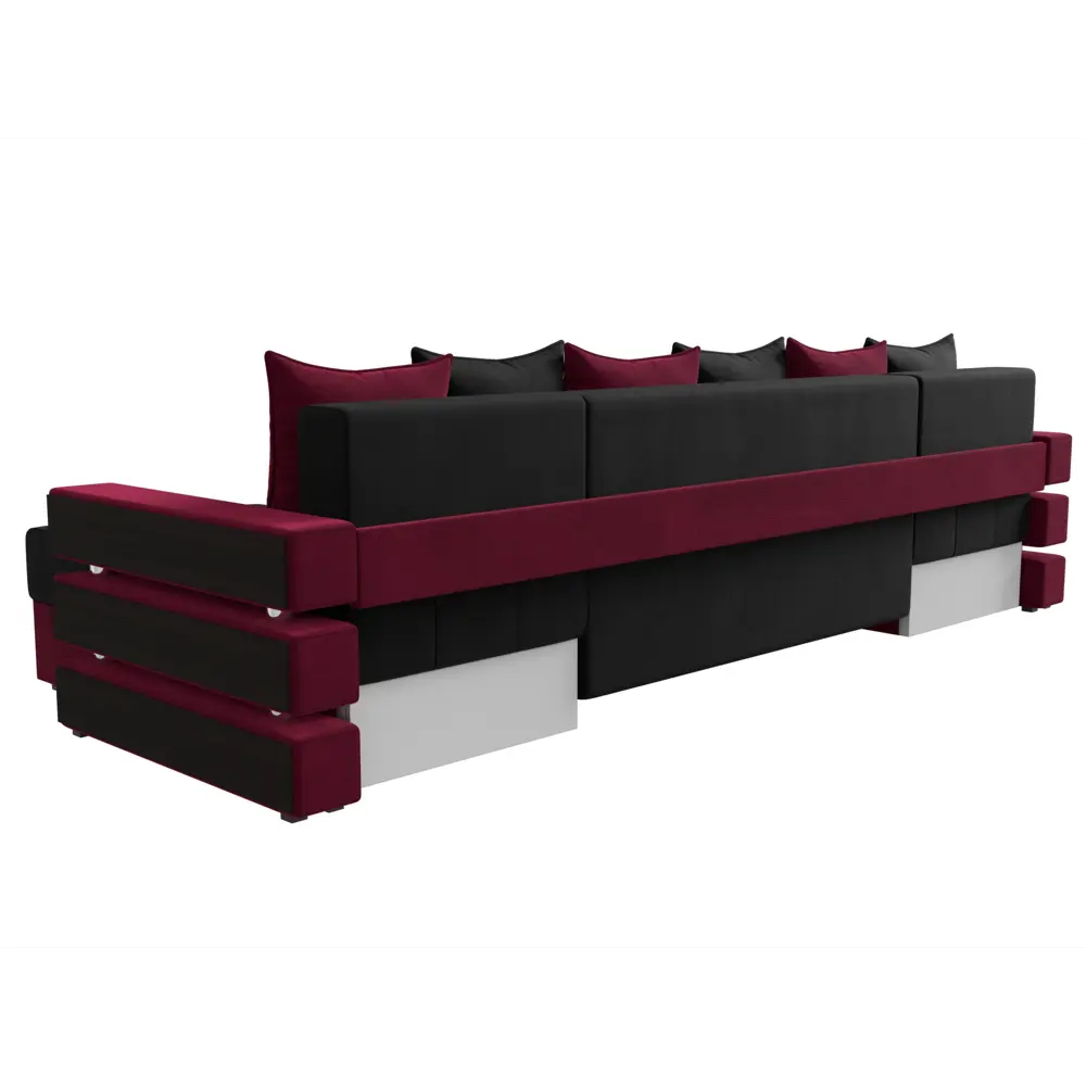 Фото 5 Диван Лига Диванов Венеция 120436 300x85x150 см вельвет цвет черный/бордовый Фото 5 Диван Лига Диванов Венеция 120436 300x85x150 см вельвет цвет черный/бордовый
