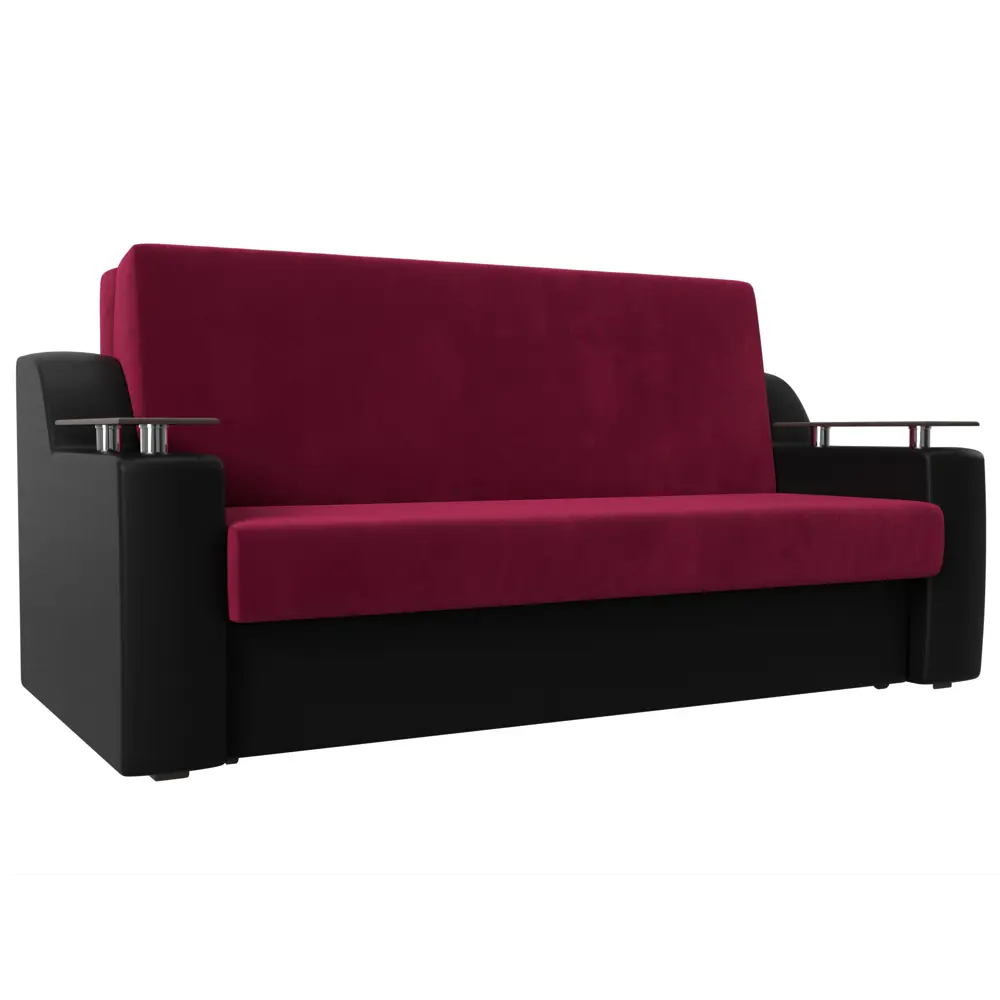 Фото Диван Лига Диванов Сенатор 119950 192x93x110 см вельвет цвет черный/красный Фото Диван Лига Диванов Сенатор 119950 192x93x110 см вельвет цвет черный/красный