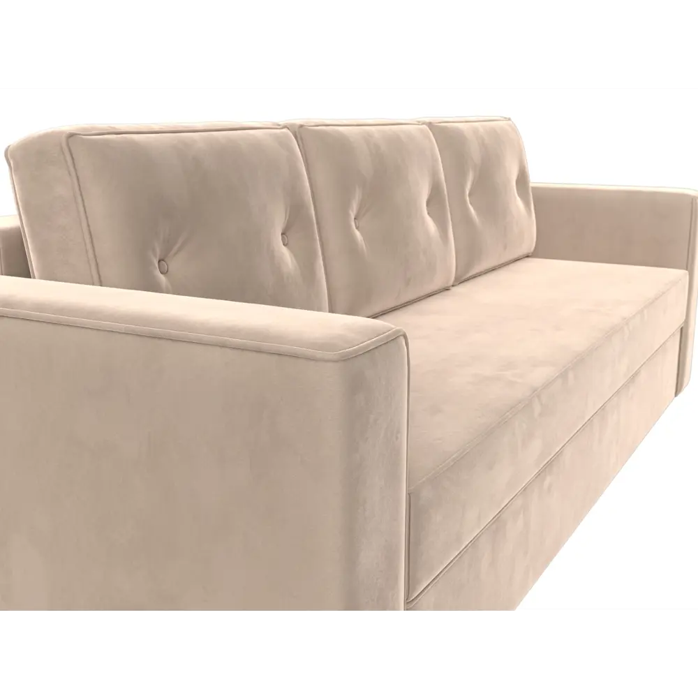 Фото 3 Диван Лига Диванов Принстон 110878 231x85x101 см велюр цвет бежевый