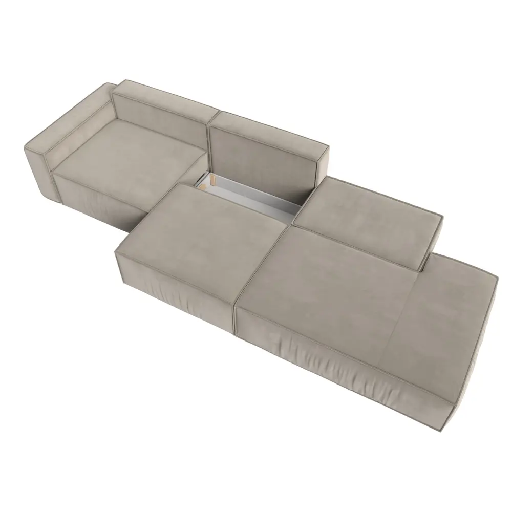 Фото 8 Диван прямой Прага Модерн Лонг подлокотник слева Лига диванов 121745L 380x90x118 см микровельвет цвет бежевый