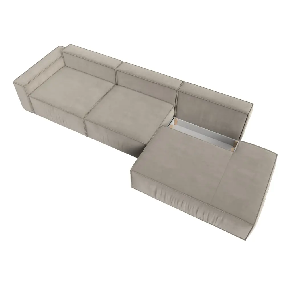 Фото 7 Диван прямой Прага Модерн Лонг подлокотник слева Лига диванов 121745L 380x90x118 см микровельвет цвет бежевый