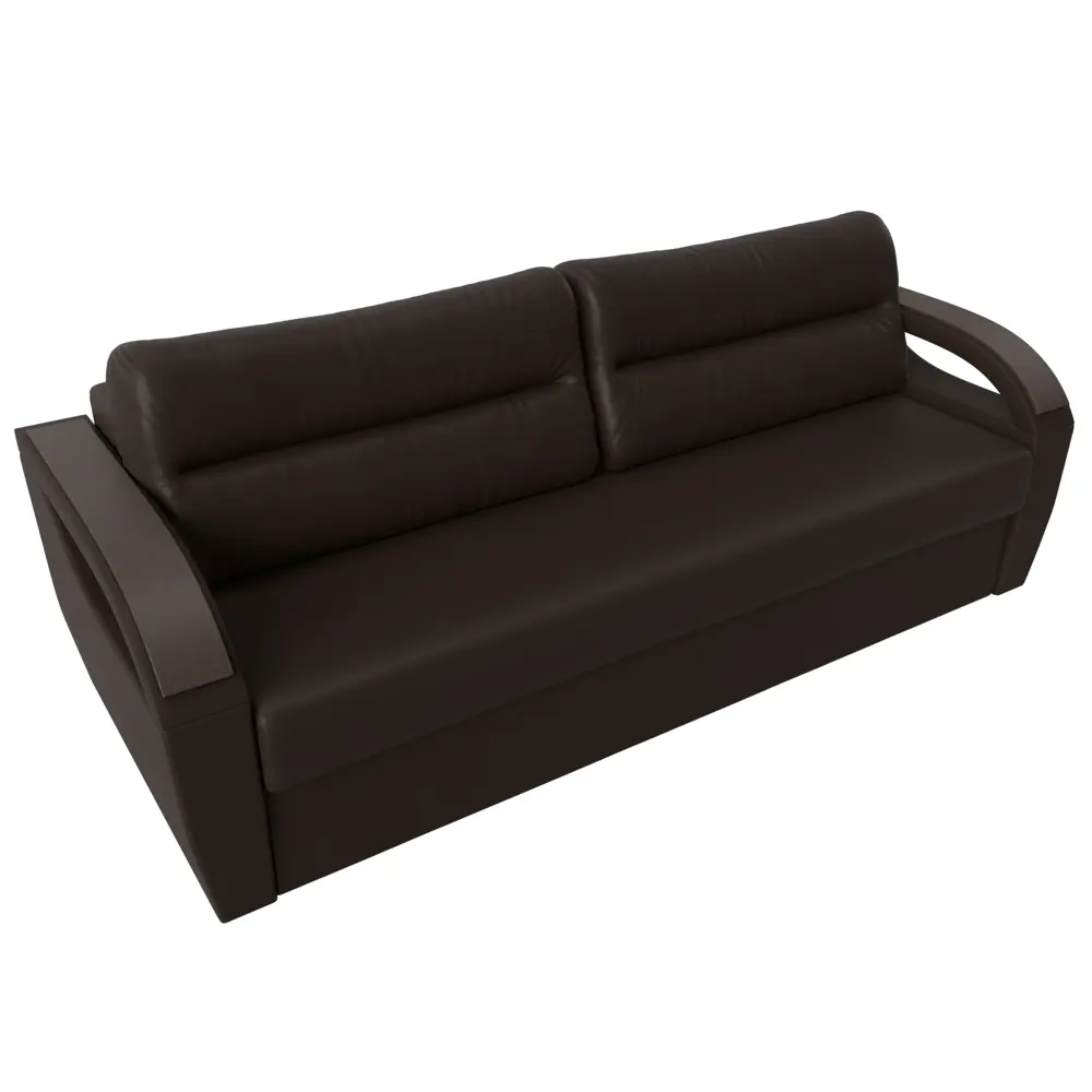 Фото 5 Диван Лига Диванов Форсайт 100769 226x92x96 см искусственная кожа цвет коричневый