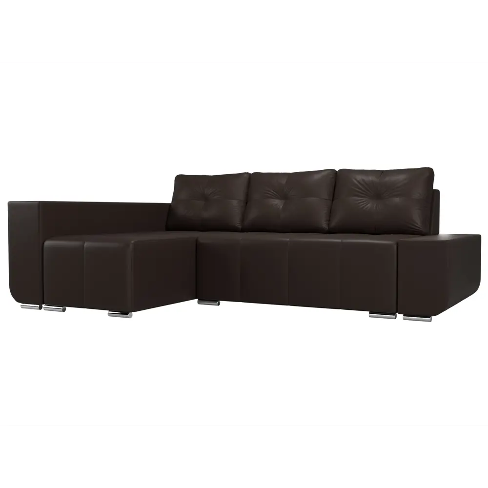 Фото Диван Лига Диванов Амадэус Люкс 109729L 271x69x169 см искусственная кожа цвет коричневый