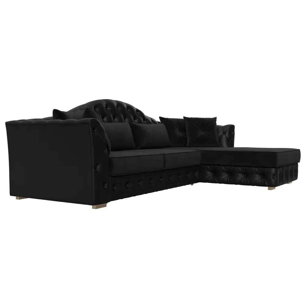 Фото 4 Диван Лига Диванов Артис 121590 250x97x181 см велюр цвет черный/черный Фото 4 Диван Лига Диванов Артис 121590 250x97x181 см велюр цвет черный/черный