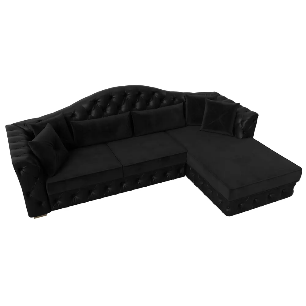 Фото 6 Диван Лига Диванов Артис 121590 250x97x181 см велюр цвет черный/черный Фото 6 Диван Лига Диванов Артис 121590 250x97x181 см велюр цвет черный/черный