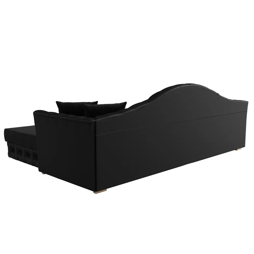 Фото 5 Диван Лига Диванов Артис 121590 250x97x181 см велюр цвет черный/черный Фото 5 Диван Лига Диванов Артис 121590 250x97x181 см велюр цвет черный/черный