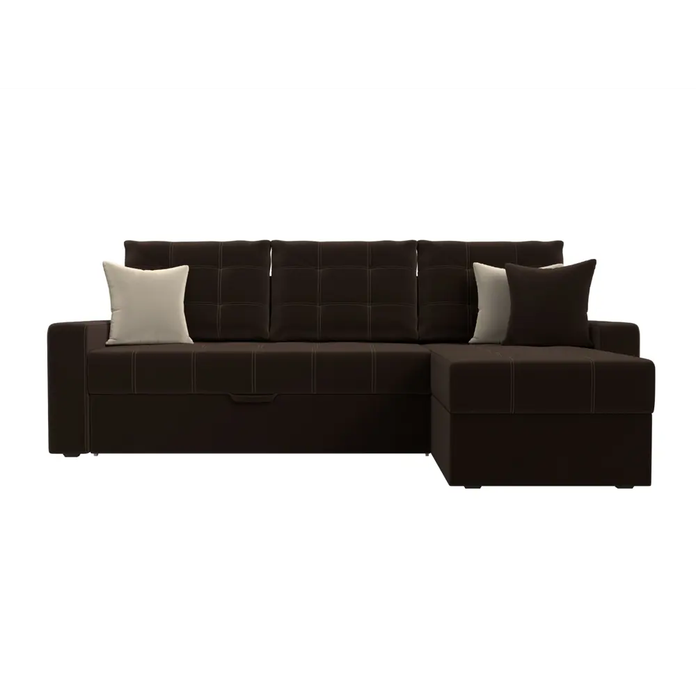 Фото 2 Диван Лига Диванов Ливерпуль 29096 232x73x153 см вельвет цвет коричневый Фото 2 Диван Лига Диванов Ливерпуль 29096 232x73x153 см вельвет цвет коричневый