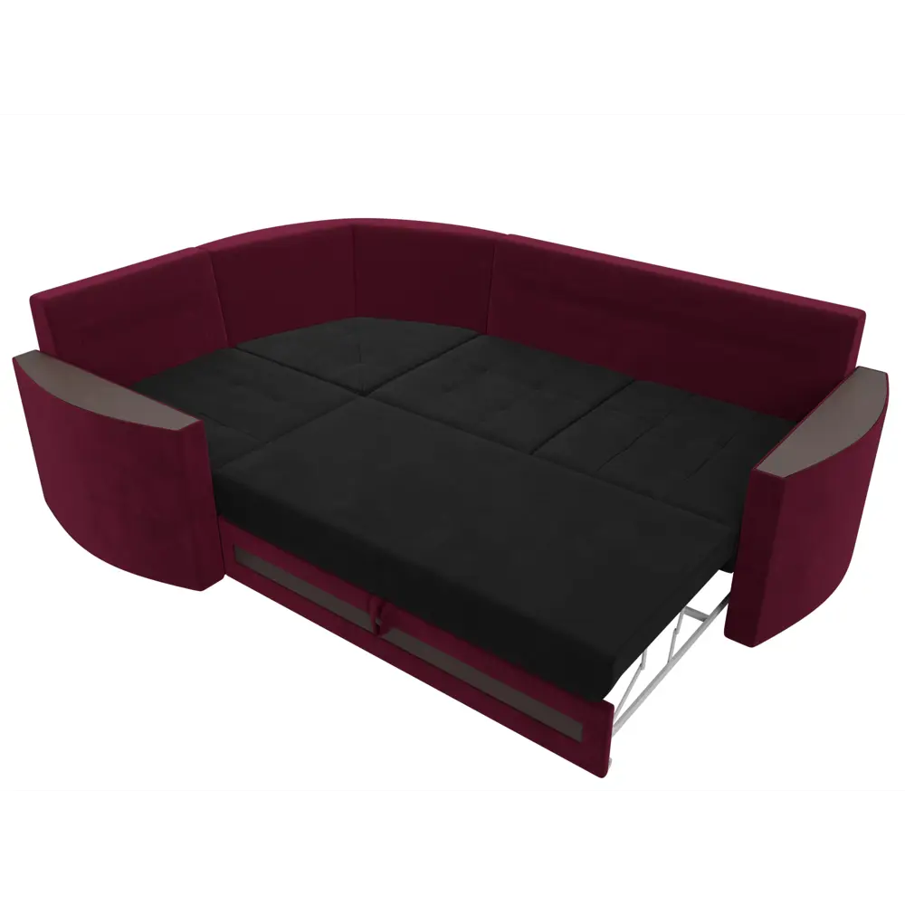 Фото 6 Диван Лига Диванов Белла 117646L 233x90x169 см вельвет цвет черный/красный Фото 6 Диван Лига Диванов Белла 117646L 233x90x169 см вельвет цвет черный/красный