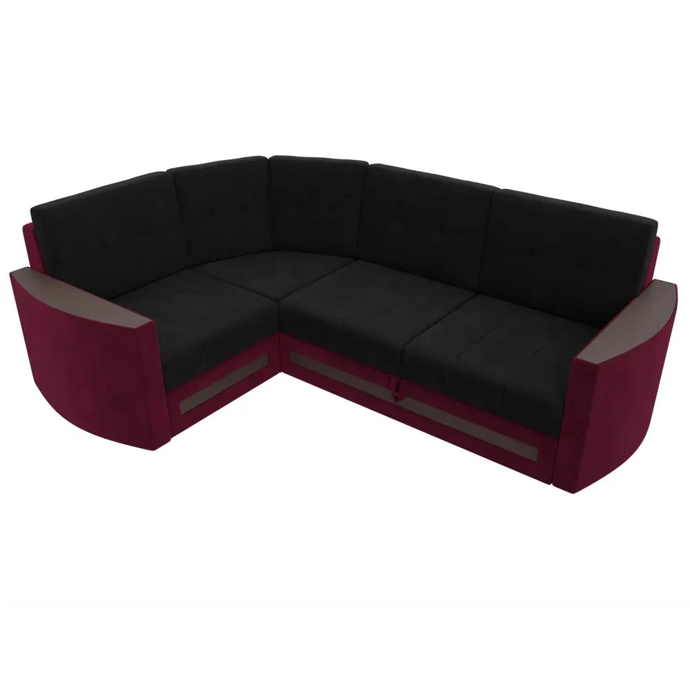 Фото 5 Диван Лига Диванов Белла 117646L 233x90x169 см вельвет цвет черный/красный Фото 5 Диван Лига Диванов Белла 117646L 233x90x169 см вельвет цвет черный/красный