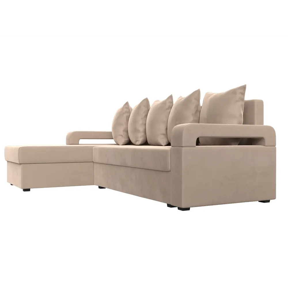 Фото 4 Диван Лига Диванов Гермес левый угол Лайт 112709L 231x90x141 см велюр цвет бежевый