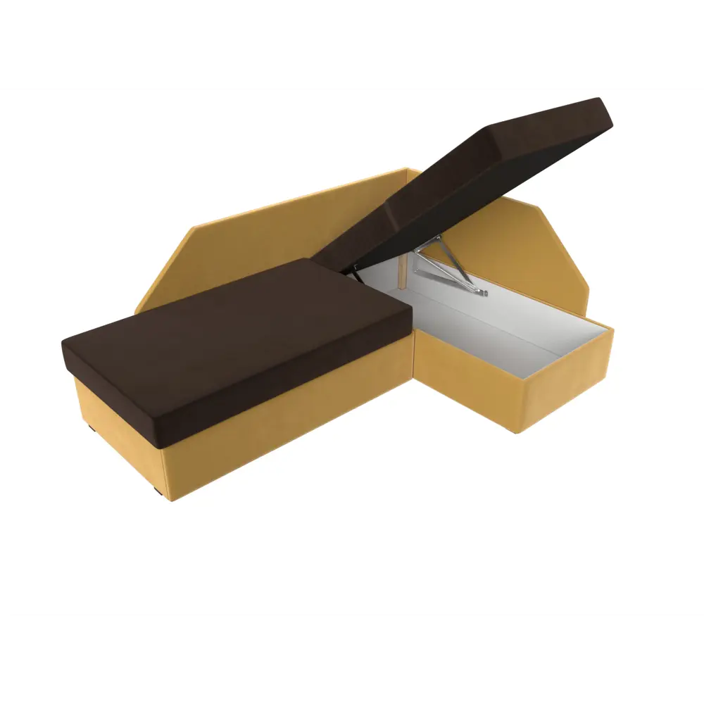 Фото 8 Диван Лига Диванов Андора 119728 205x75x153 см вельвет цвет коричневый/желтый Фото 8 Диван Лига Диванов Андора 119728 205x75x153 см вельвет цвет коричневый/желтый