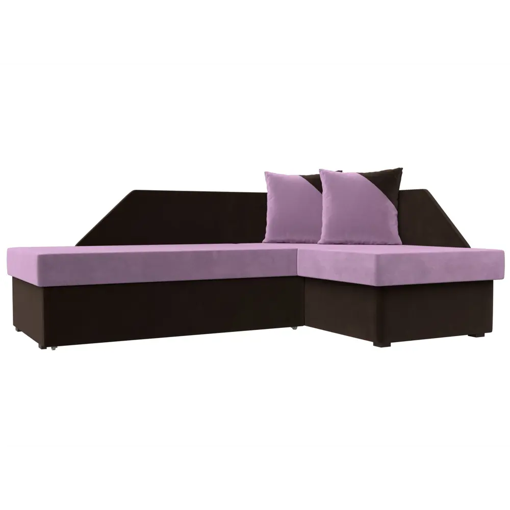 Фото Диван Лига Диванов Андора 119731 205x75x153 см вельвет цвет коричневый/фиолетовый Фото Диван Лига Диванов Андора 119731 205x75x153 см вельвет цвет коричневый/фиолетовый