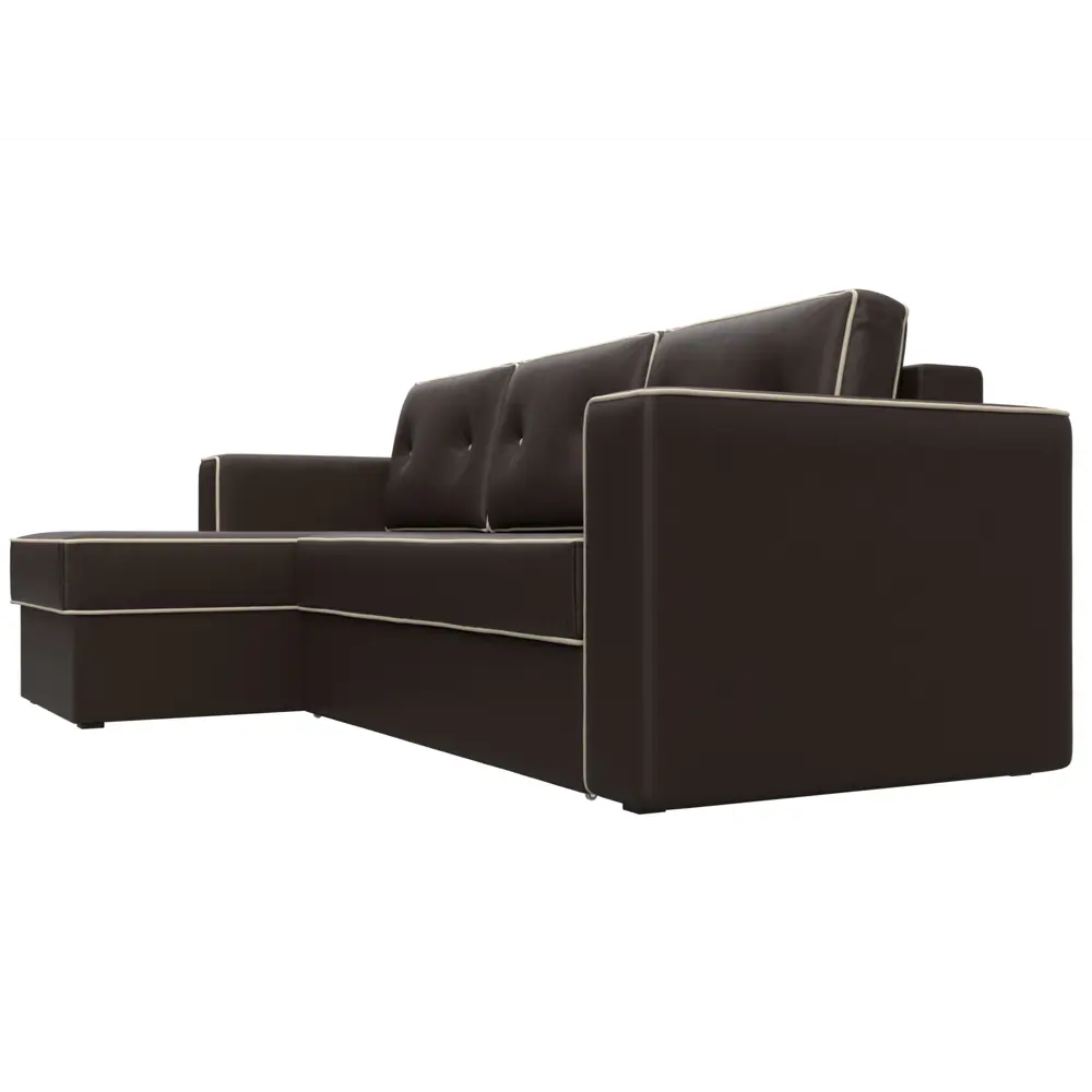 Фото 4 Диван Лига Диванов Принстон 29375L 244x85x150 см искусственная кожа цвет коричневый