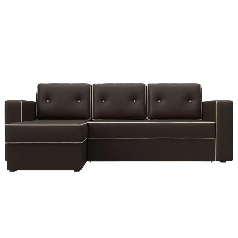 Фото 2 Диван Лига Диванов Принстон 29375L 244x85x150 см искусственная кожа цвет коричневый