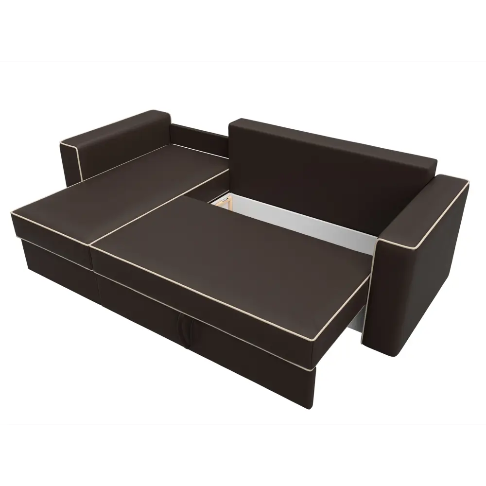 Фото 6 Диван Лига Диванов Принстон 29375L 244x85x150 см искусственная кожа цвет коричневый