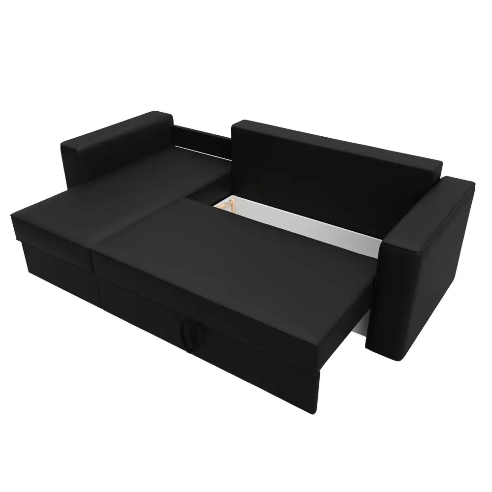 Фото 6 Диван Лига Диванов Принстон 121812L 244x85x150 см искусственная кожа цвет черный