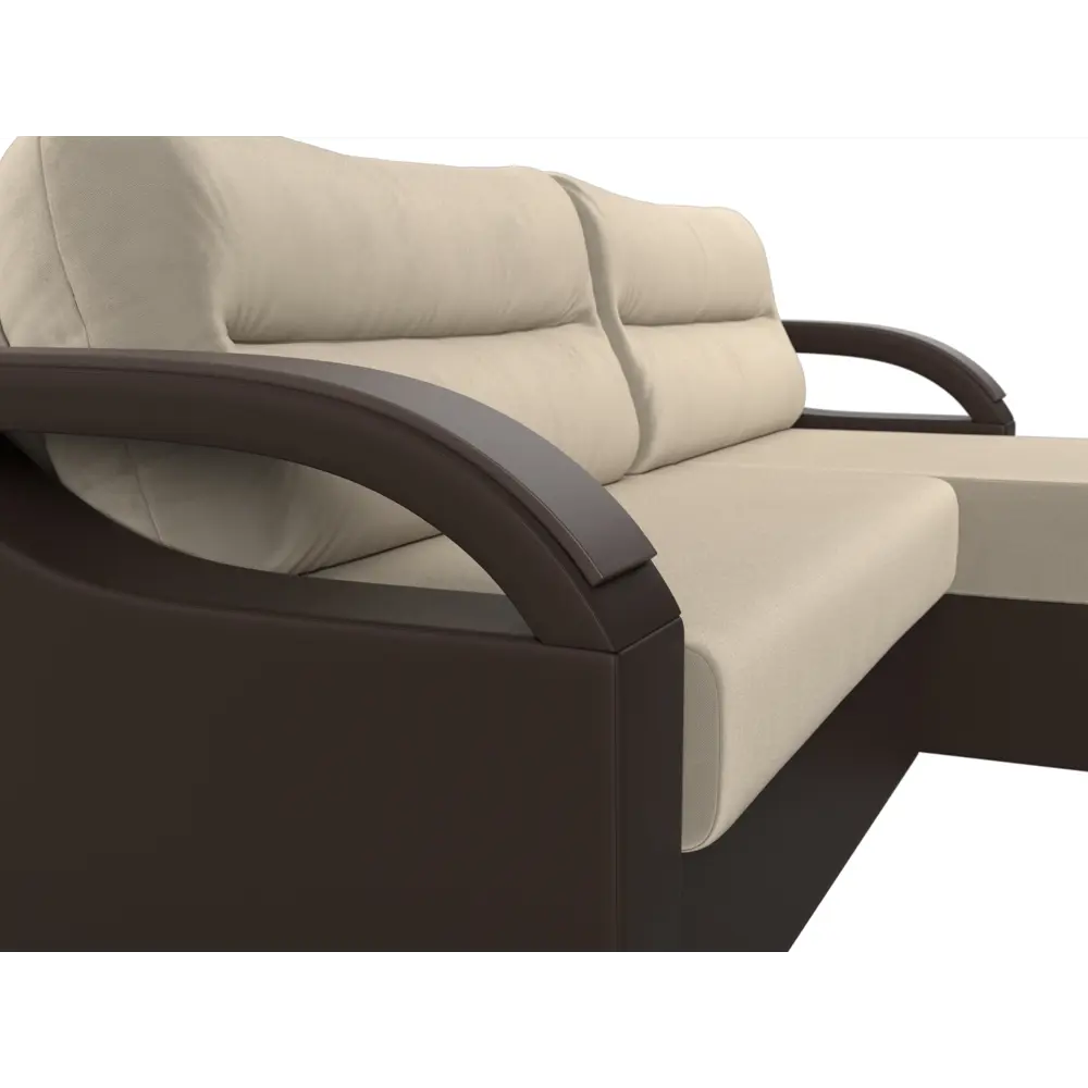 Фото 4 Диван Лига Диванов Форсайт 111593 226x92x151 см вельвет цвет бежевый