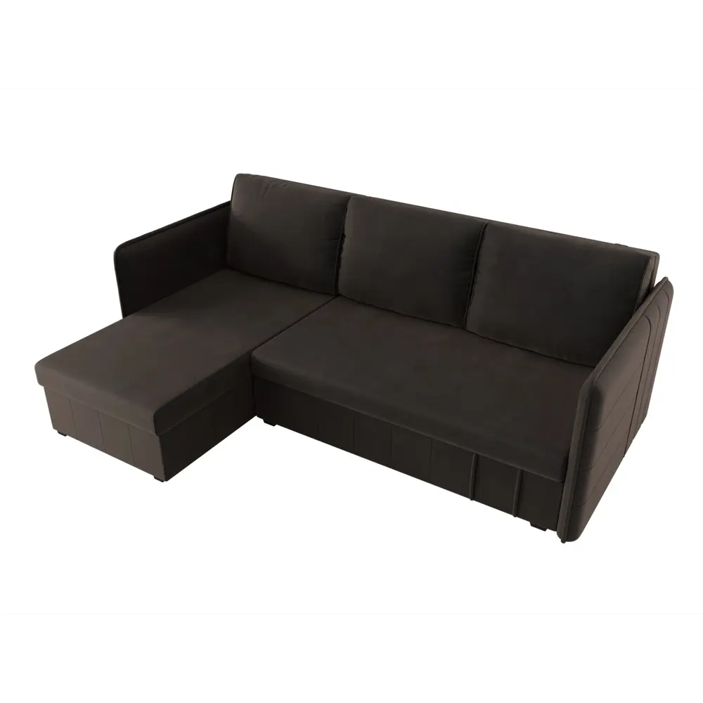 Фото 6 Диван угловой Слим левый угол Лига диванов 119966L 208x85x140 см велюр цвет коричневый Фото 6 Диван угловой Слим левый угол Лига диванов 119966L 208x85x140 см велюр цвет коричневый