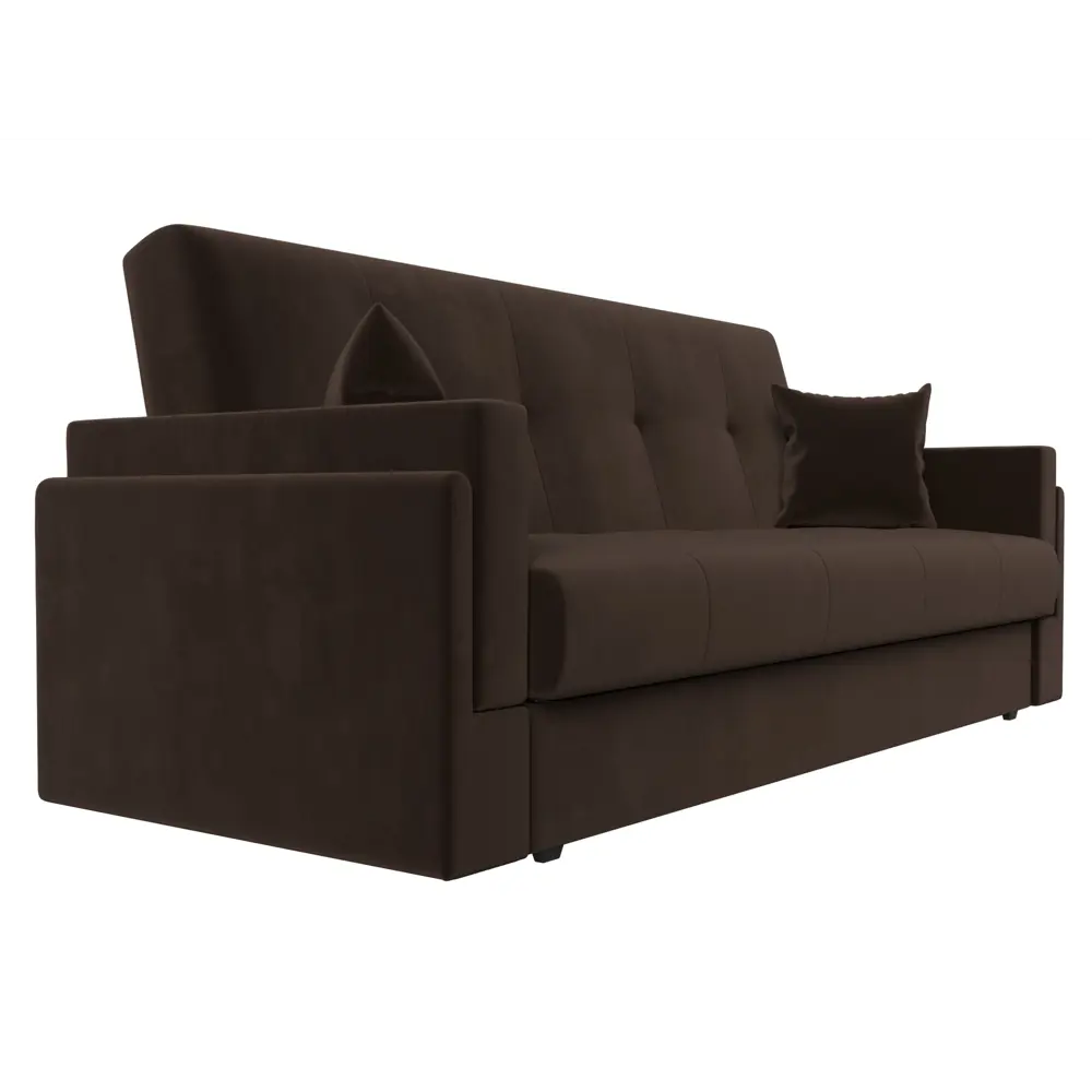 Фото 4 Диван-книжка Лига диванов Лига-015 117968 216x90x83 см вельвет цвет коричневый Фото 4 Диван-книжка Лига диванов Лига-015 117968 216x90x83 см вельвет цвет коричневый