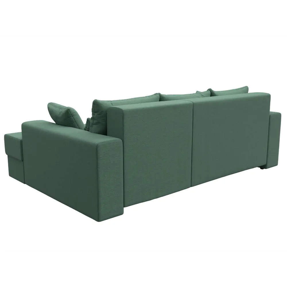 Фото 5 Диван угловой Майами правый угол Лига диванов 121161 254x96x164 см рогожка цвет амур 11 зеленый