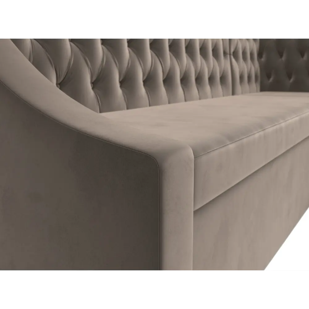 Фото 4 Диван кухонный угловой Мерлин правый угол Лига диванов 109424 200x88x130 см велюр цвет коричневый