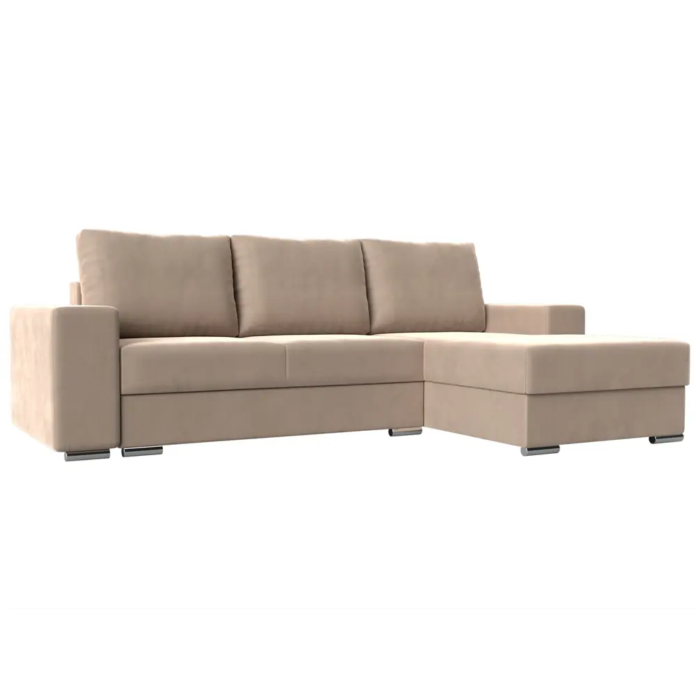 Фото Диван Лига Диванов Дрезден 111786 283x93x177 см велюр цвет бежевый