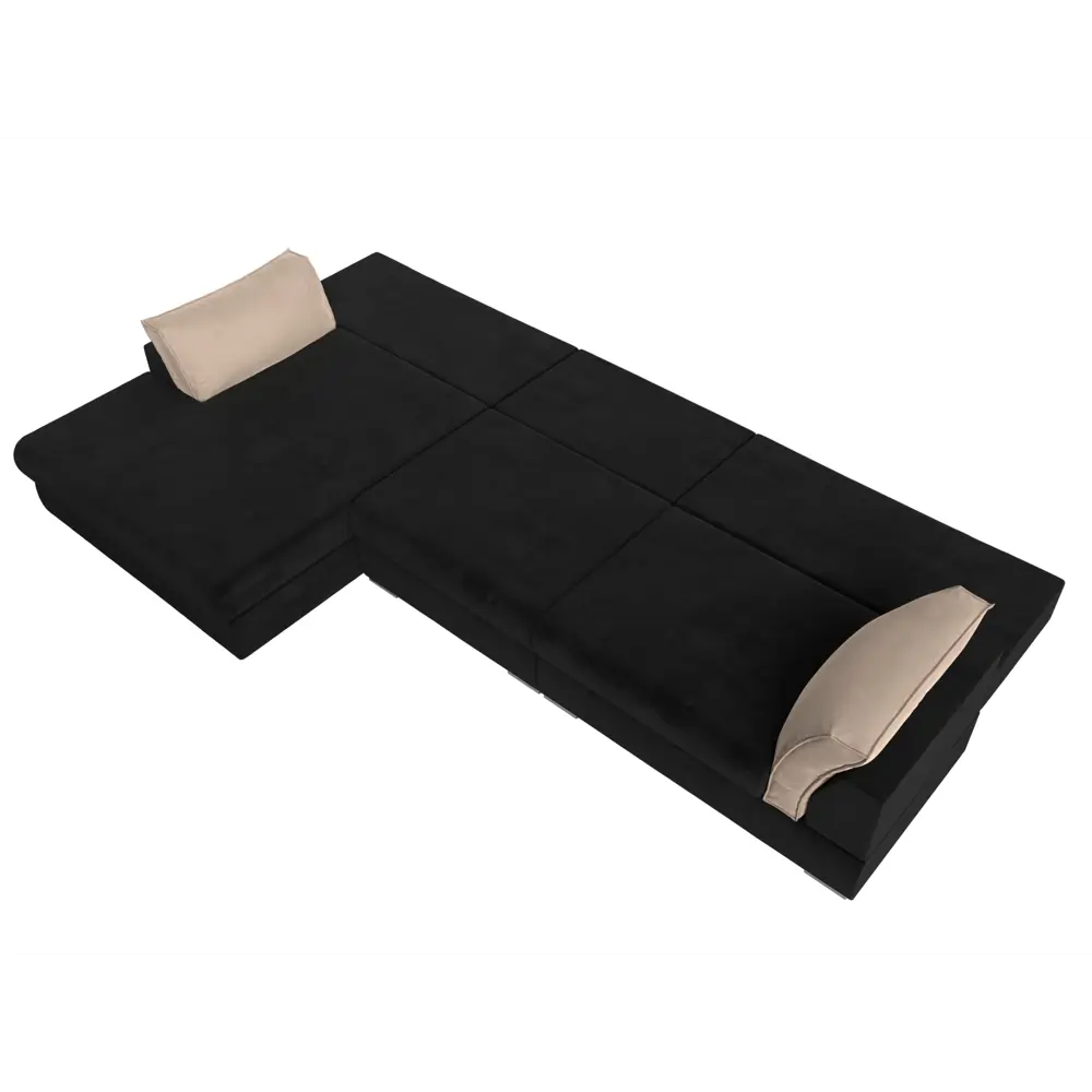 Фото 6 Диван Лига Диванов Пекин 116130L 372x90x189 см велюр цвет бежевый/черный Фото 6 Диван Лига Диванов Пекин 116130L 372x90x189 см велюр цвет бежевый/черный