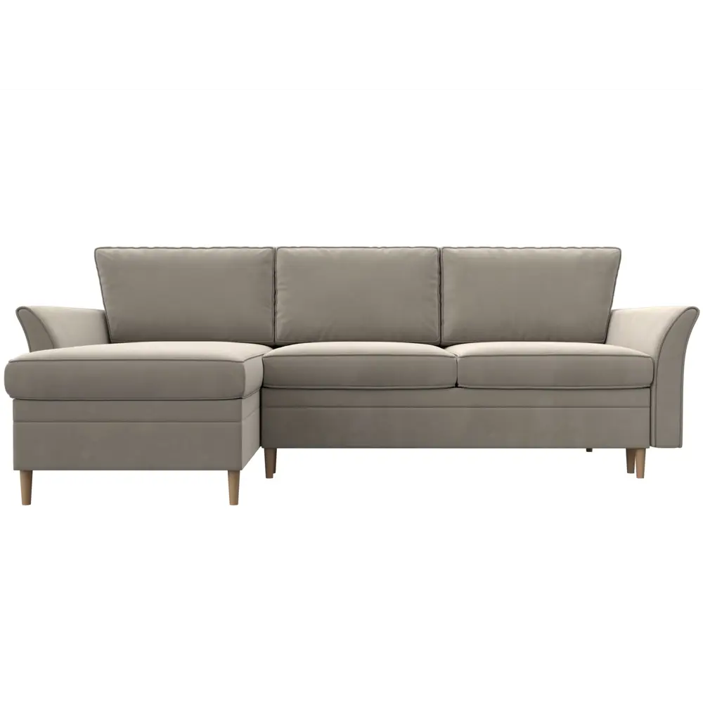 Фото 2 Диван Лига Диванов София 31593L 223x91x148 см вельвет цвет бежевый Фото 2 Диван Лига Диванов София 31593L 223x91x148 см вельвет цвет бежевый