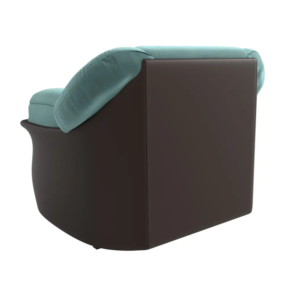 Фото 6 Кресло Лига Диванов Карнелла 105822 112x93x93 см велюр цвет бирюзовый/коричневый