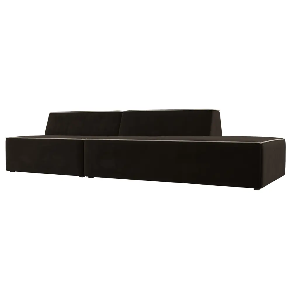 Фото Диван Лига Диванов Монс 119478 280x70x110 см вельвет цвет коричневый Фото Диван Лига Диванов Монс 119478 280x70x110 см вельвет цвет коричневый