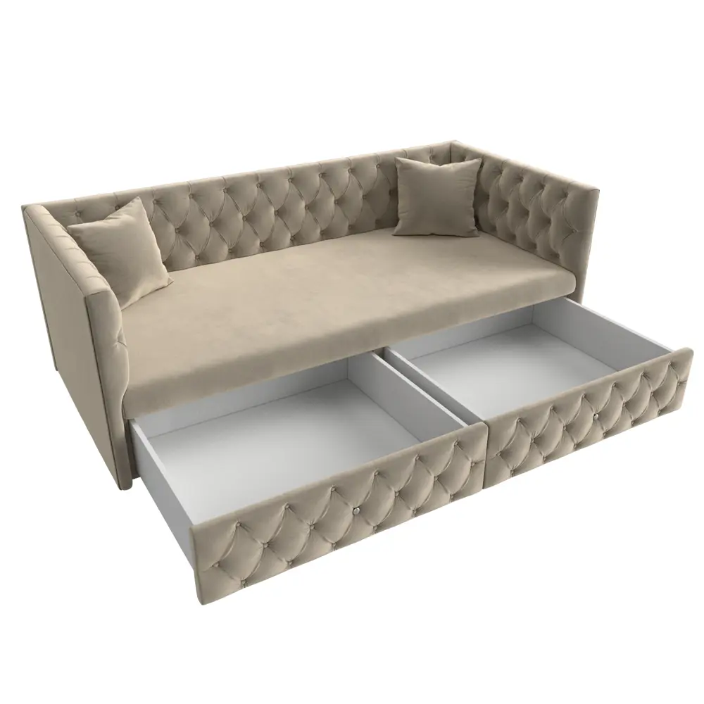 Фото 6 Диван детский прямой Найс Лига диванов 107109 200x77x87 см микровельвет цвет бежевый