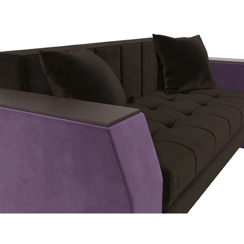 Фото 3 Диван Лига Диванов Атлант мини 113755 176x75x89 см вельвет цвет коричневый Фото 3 Диван Лига Диванов Атлант мини 113755 176x75x89 см вельвет цвет коричневый