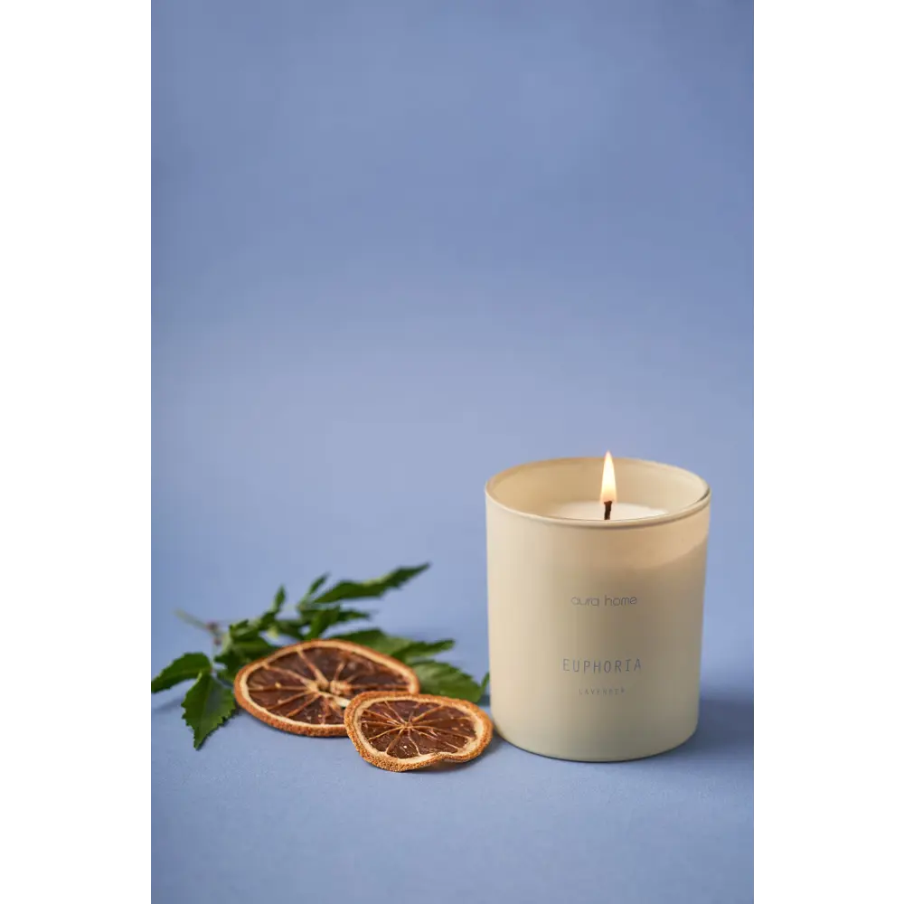 Фото 3 Ароматическая свеча интерьерная Aura home Euphoria, лаванда, лимон, жасмин, кедр, ирис, пачули, солодка, мускус, 1 шт Фото 3 Ароматическая свеча интерьерная Aura home Euphoria, лаванда, лимон, жасмин, кедр, ирис, пачули, солодка, мускус, 1 шт