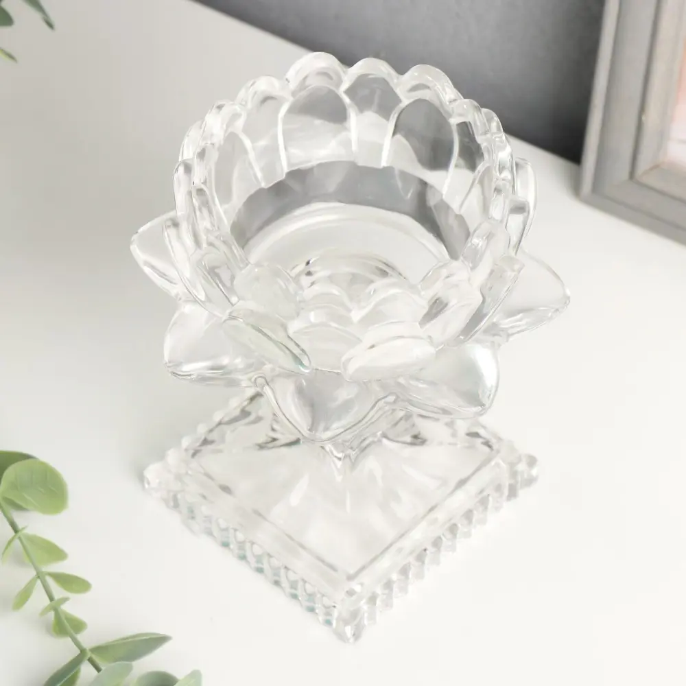 Фото 2 Подсвечник Simaland на 1 свечу "Лотос" 5170561, прозрачный 12.5x12.3x12.3 см Фото 2 Подсвечник Simaland на 1 свечу "Лотос" 5170561, прозрачный 12.5x12.3x12.3 см