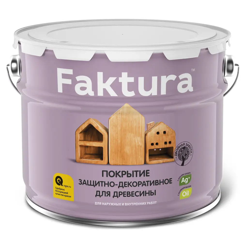 Фото 2 Покрытие защитно-декоративное для древесины FAKTURA 208456 глянцевое бесцветный 9 л Фото 2 Покрытие защитно-декоративное для древесины FAKTURA 208456 глянцевое бесцветный 9 л