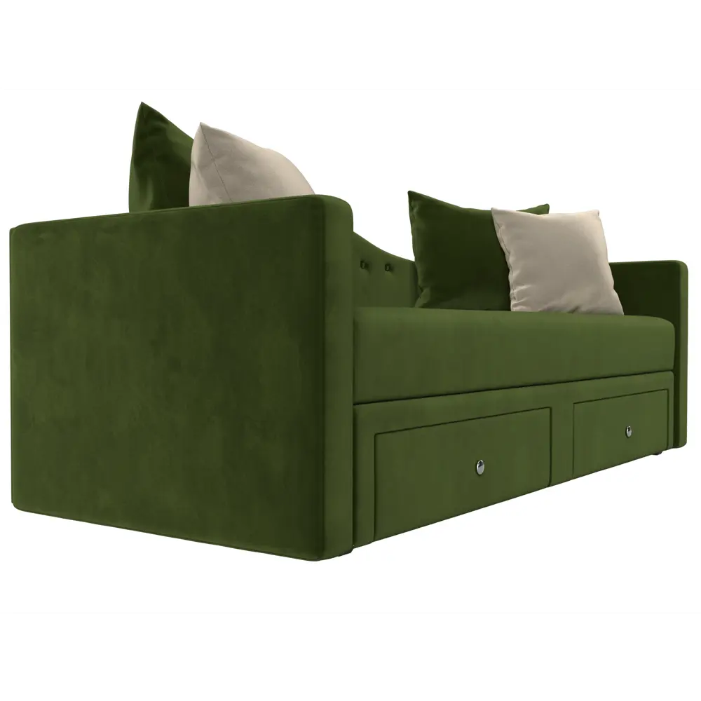 Фото 3 Диван Лига Диванов Дориан 100218 203x95x82 см вельвет цвет зеленый