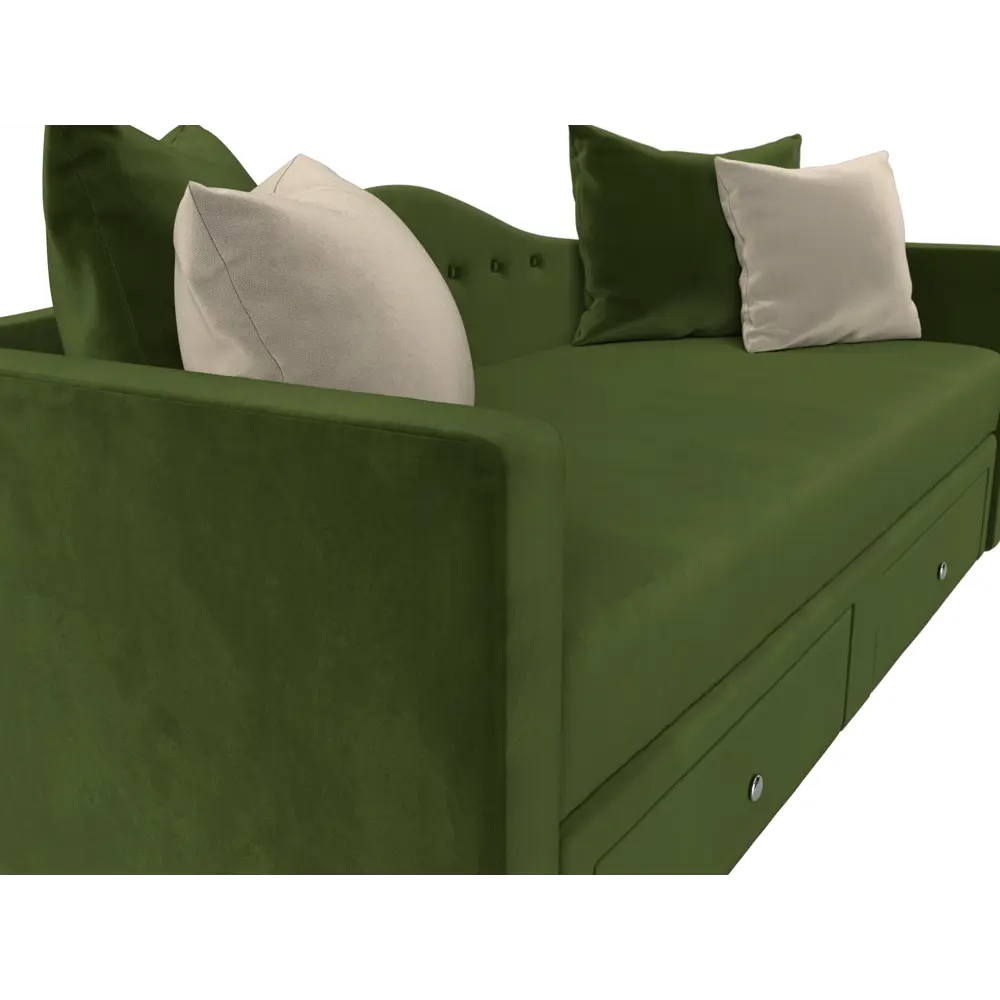 Фото 4 Диван Лига Диванов Дориан 100218 203x95x82 см вельвет цвет зеленый