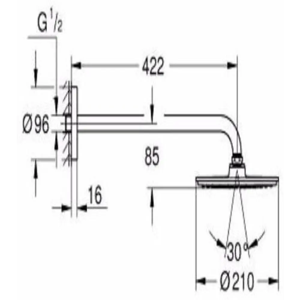 Фото Лейка для верхнего душа Grohe 00000062178 круг цвет хром