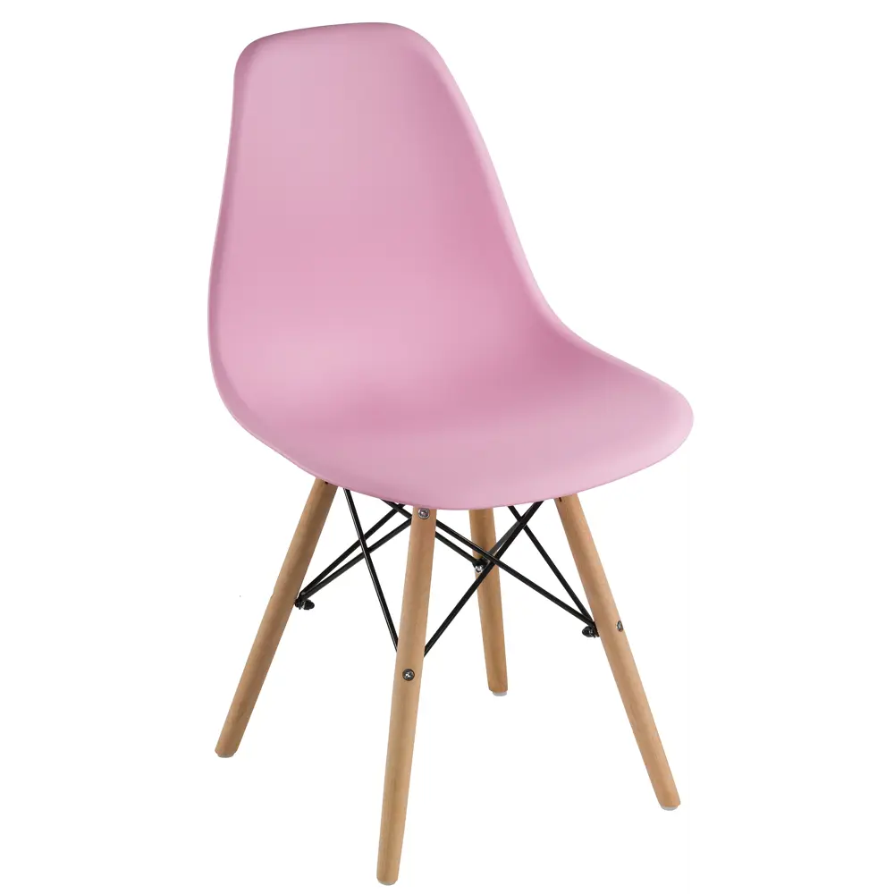 Фото 3 Стул Woodville Eames Pc-015 46x83x49 см пластик цвет светло-розовый
