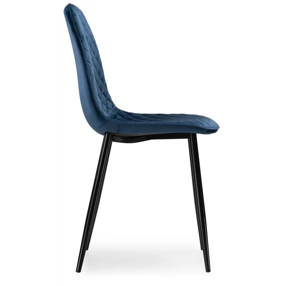 Фото 4 Стул Woodville Capri 43x87x48 см велюр цвет черный/темно-синий Фото 4 Стул Woodville Capri 43x87x48 см велюр цвет черный/темно-синий