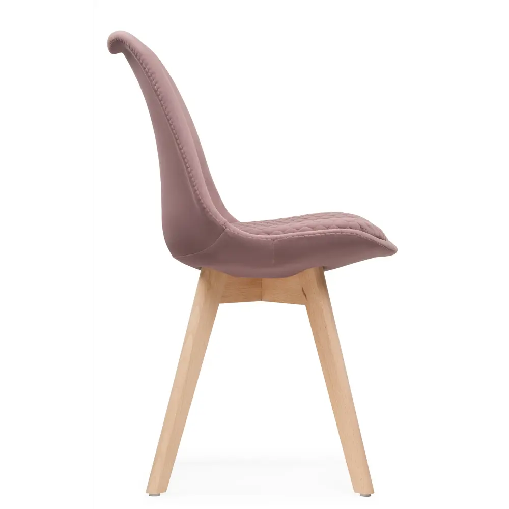 Фото 4 Стул Woodville Bonuss 50x82x57 см велюр цвет светло-розовый Фото 4 Стул Woodville Bonuss 50x82x57 см велюр цвет светло-розовый