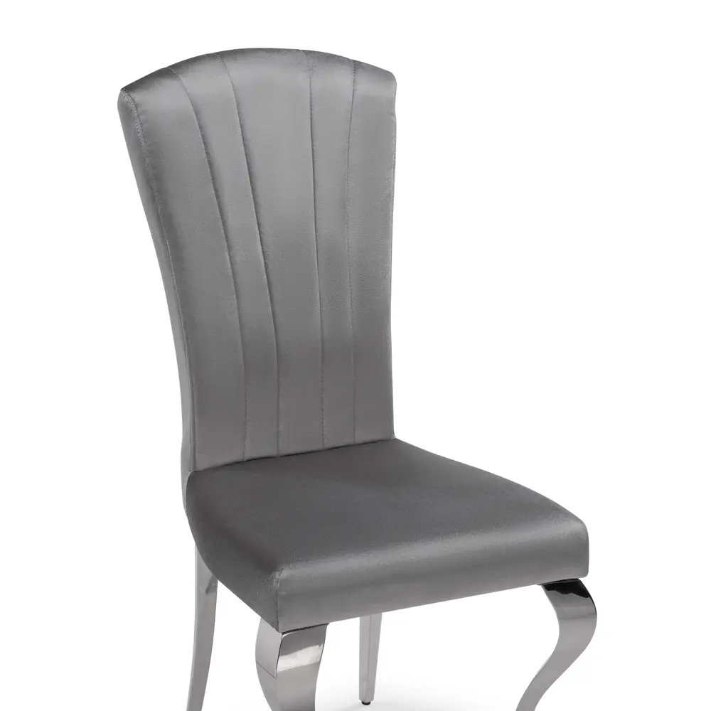 Фото 6 Стул Woodville Sally 51x106x64 см велюр цвет хром/темно-серый Фото 6 Стул Woodville Sally 51x106x64 см велюр цвет хром/темно-серый