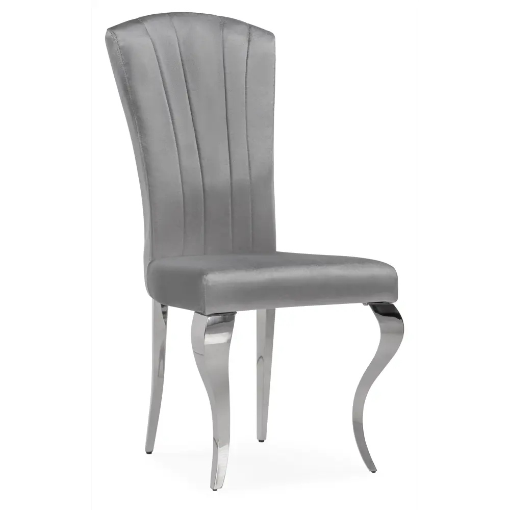 Фото Стул Woodville Sally 51x106x64 см велюр цвет хром/темно-серый Фото Стул Woodville Sally 51x106x64 см велюр цвет хром/темно-серый