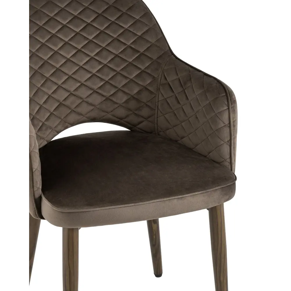 Фото 8 Кухонный стул Stool Group Диамант new 82x64x49 см велюр цвет коричневый Фото 8 Кухонный стул Stool Group Диамант new 82x64x49 см велюр цвет коричневый