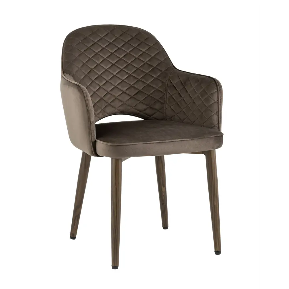 Фото 2 Кухонный стул Stool Group Диамант new 82x64x49 см велюр цвет коричневый Фото 2 Кухонный стул Stool Group Диамант new 82x64x49 см велюр цвет коричневый