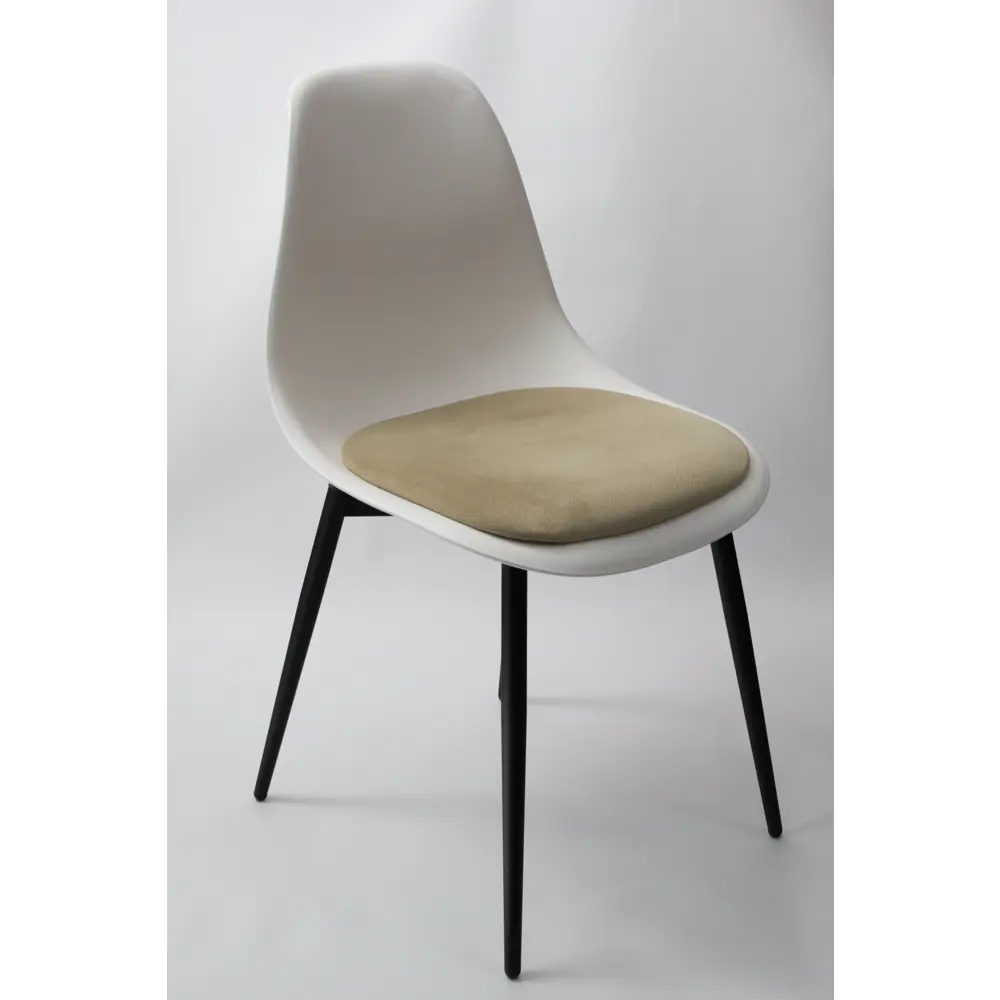 Фото 3 Стул Zip-Mebel Туссе 45x83x46 см велюр цвет белый/горчичный/черный Фото 3 Стул Zip-Mebel Туссе 45x83x46 см велюр цвет белый/горчичный/черный